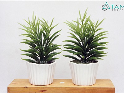 Chậu sen đá giả để bàn F-CHĐB-95